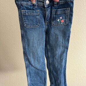 H&M Embroidered Blue Denim Jeans